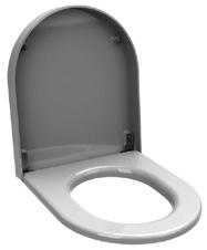 toilet seat and cover manufactured in black polyethylene. Fixing elements supplied.