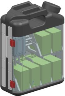 Jerry Batt Auxiliary Power System Develop an auxiliary energy storage system in a Jerry Can footprint Jerry