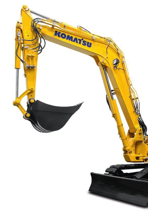 Walk-Around The new PC88MR-10 compact midi-excavator is the result of the competence and technology that Komatsu has acquired in more than 90 years.