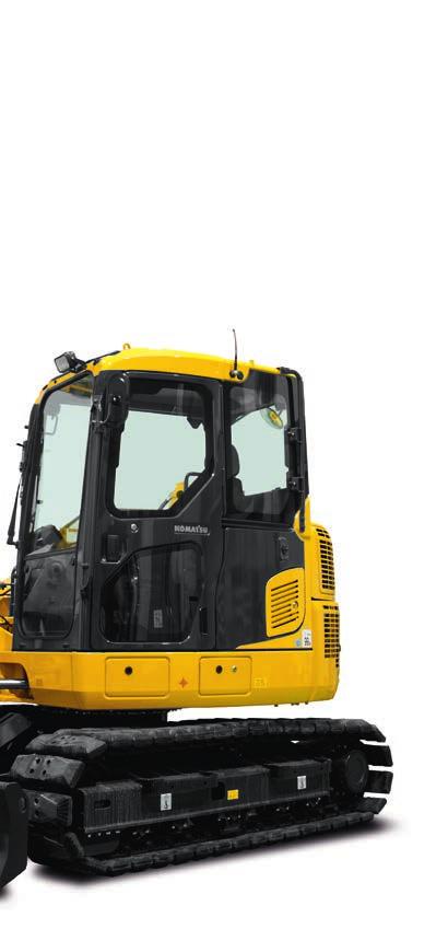 PC88MR-10 First-class operator comfort Spacious and comfortable cab with multiposition controls Quiet and ergonomic working