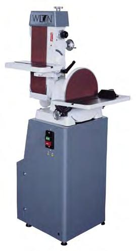 INDUSTRIAL COMBINATION BELT AND DISC FINISHING MACHINE INDUSTRIAL COMBINATION BELT AND DISC FINISHING MACHINE Belt operates at any angle Powered by a heavy-duty, UL/CSA approved, 1-1/2 HP TEFC motor