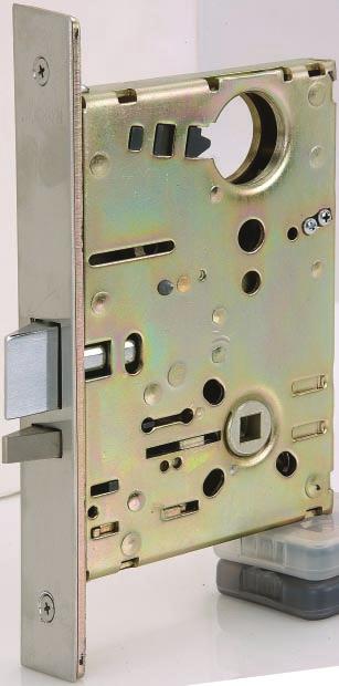 .. Non-Handed. Specify RHR or LHR for convenience ANSI Standard... A156.3, Grade 1 Mounting... Furnished standard with wood and machine screws Strikes... Standard ANSI strike Mortise Lock.