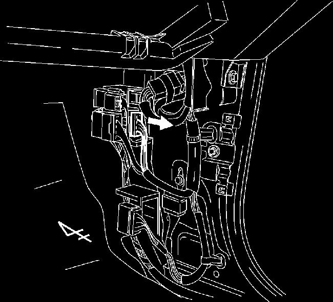 3-19 Medium Wire Ties (x2) Vehicle s 11P (Gray) (x) Locate and disconnect the gray 11P connector to the connector block on the passenger