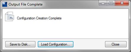 9. Click Load Configuration. After configuration loads completely, the display will automatically reboot with the new configuration running.