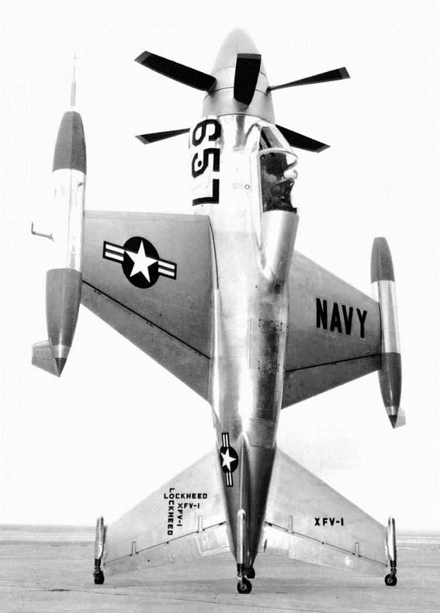 V = Lockheed (Vega) (1942-1962) FV Lockheed 81 Salmon span: 28', 8.53 m length: 31', 9.45 m engines: 1 Allison XT40-A-6 max. speed: 500 mph, 805 km/h (Source: Jack McKillop, via 1000aircraftphotos.