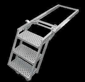 adjusted: 340-440mm*(A) 1000 Sliding Ladder Step 3 Rung 510 655 505 605 No. ABUS3600B/GV 3 Rung wgt.