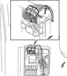 10. Secure the white 9P and gray 11P connectors to the vehicle s harness with one large wire tie. (Fig. B 8) 11.