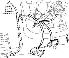 19. Plug in the V5 harness gray 13P connectors between the vehicle harness gray 13P connector and connector block. (Fig. B 13) i. Verify the connectors are plugged in 20.