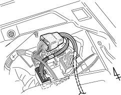 Route the V5 harness toward the steering column area, then secure it to the vehicle harness with one medium wire tie. (Fig. B 15) Fig.