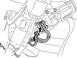 Verify the connectors are plugged in 2P (White) 6P (White) 24. Plug in the V5 harness white 6P connectors between the vehicle harness white 6P connector and the ignition switch. (Fig.