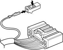 31. Insert the terminal at the end of the vehicle harness GREEN/WHITE wire into the empty 1P connector. (Fig. B 22) Vehicle Harness GREEN/WHITE Wire 1P Female 32.