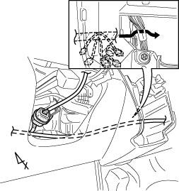 B 28) 42. Secure the V5 harness to the vehicle s brace with one medium wire tie. (Fig. B 29) i.