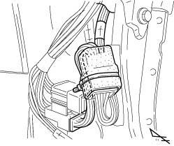 Secure the white 14P connectors to the vehicle harness with one medium wire tie. (Fig.