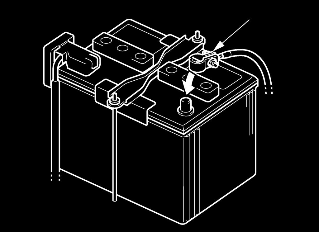 2. Clean up and remove any trash. 3. Reconnected the vehicle s negative battery cable. (Fig. F 1) i. Position the negative terminal to the battery as shown (~45 deg.). ii. Tighten the nut to 4.