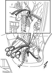 Route the V5 harness up the right side of the driver side J/B area, then secure it to the vehicle s harness with one large wire tie. (Fig.