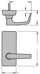 Mortise Cylinder - Required for 808A Trim. Use 1-1/4 long standard mortise cylinder.