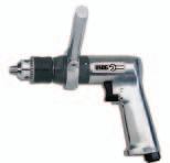 916 BN Drill Non-reversible pistol-ip model with self-tightening chuck, air exhaust through the handle and precise power regulator for a