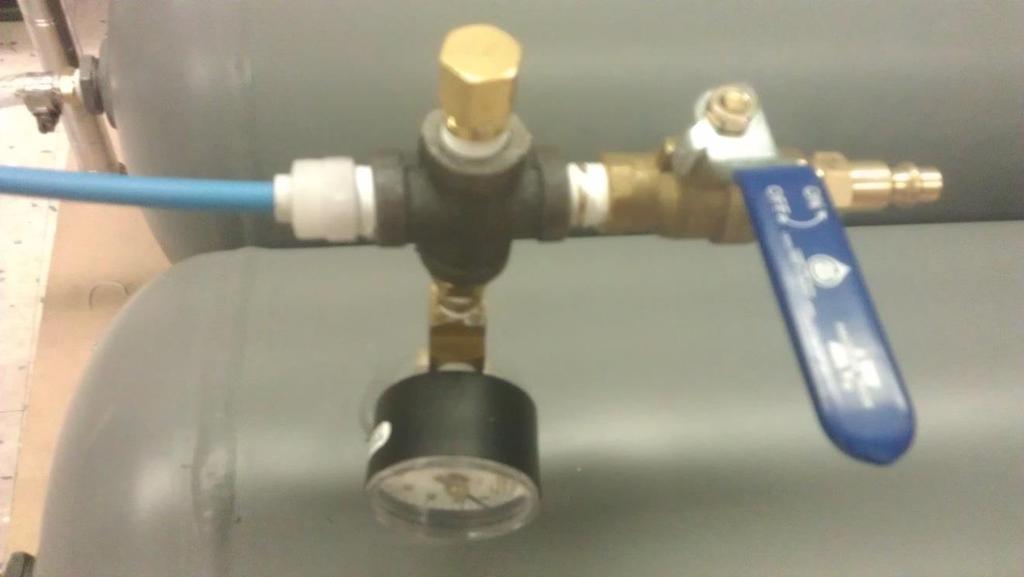 wall air tube connected to the inlet valve.