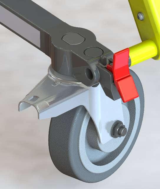 2.3.3.- Rear wheel brake lever. Activate the lever with your foot to enable the brake to lock the rear wheels.
