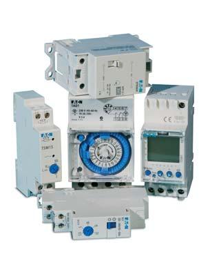 Control and Switching Devices 4 Eaton s wide range of Modular Timers, Twilight Switches and Staircase Timers are suitable for any residential or commercial application offering automatic lighting