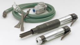 SULLAIR NEEDLE SCALERS Applications The Sullair SANS needle scaler removes rust, scale, paint and weld splatter from irregular surfaces; and converts easily to a weld flux scaler.
