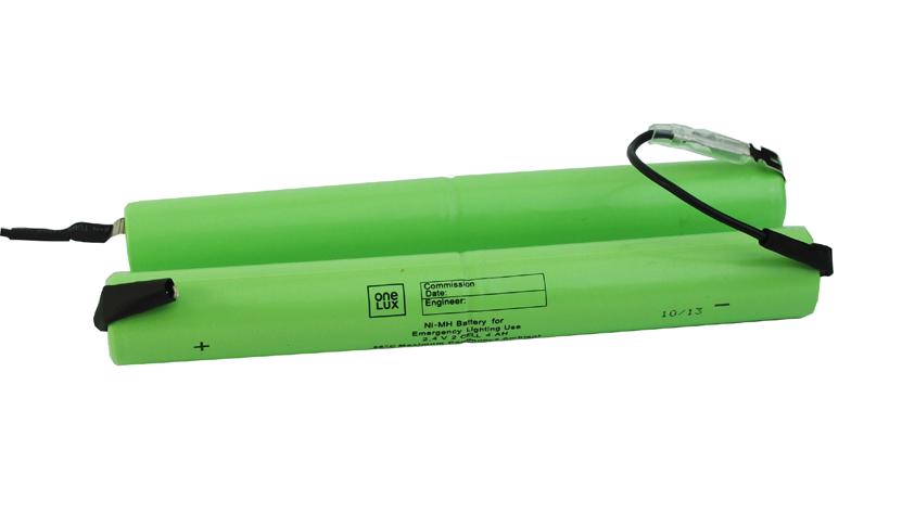 ACCESSORIES NICKEL METAL HYDRIDE (NiMH) BATTERIES Product description > High temperature Nickel Metal Hydride batteries for emergency lighting use > Suitable for use with all One-LUX products >