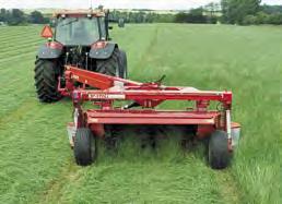 Trailed disc mowers with conditioner GMS Top Dry Top Dry reduces the drying time and improves the feed quality see page 14. All GMS can be adjusted to normal narrow swaths without tools.