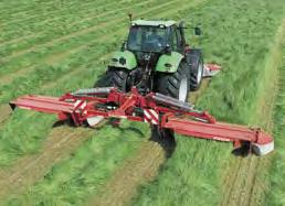 Mounted triple combination mowers GX 9005/GX 9005 SM Optimal stubble height is set through the central adjustment. Pendulum suspended cutting units ensure exact contour following.