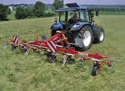 Rotary tedders Z-Pro Solid 100x160 mm square tube frame construction. Asymmetric tines for exact picking-up of the crop. Adjustment of rotor inclination without any tools.