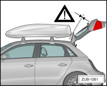 carefully when installing add-on components (such as a roof box, bicycle rack etc.