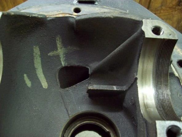 The photo below shows the non-positraction case after disassembly and before cleaning. Notice the +1 which was hand painted on the assembly line during the original factory assembly process.