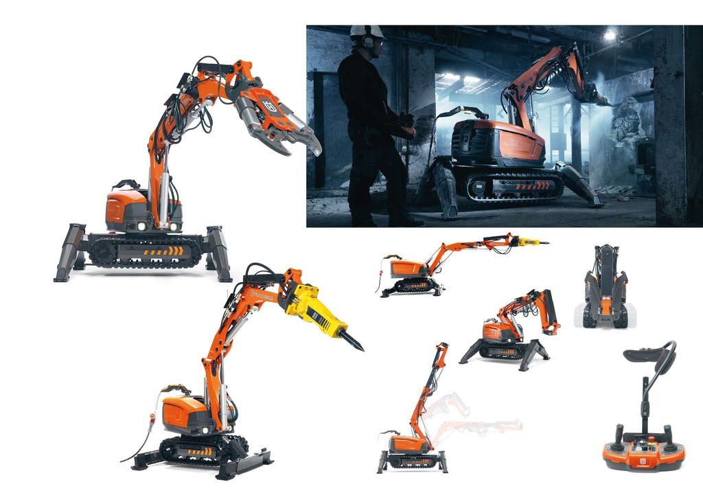 Full control of the demolition job. DXR 310. The DXR 310 demolition robot has a contemporary design and is packed with new technology and intelligent solutions.