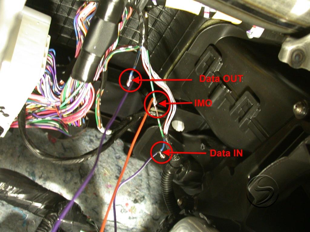 3.02 Wiring location for the Bypasskit XK 05 PKT2: The connection for the XK05-PKT2 will be done on the driver side under dash.