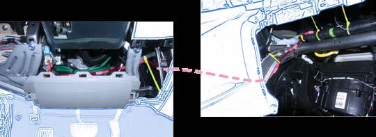 Route the V4 Harness through the Center Console. c.