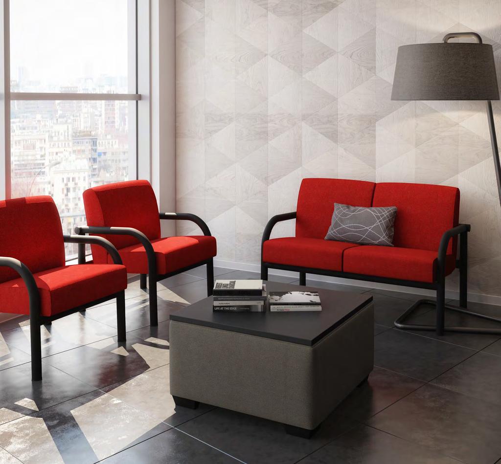SEATING MODERN Furniture that combines metal and wood provides exceptional freedom