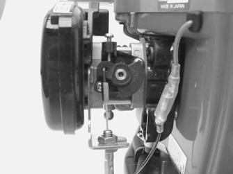 the throttle lever should have about 1/4-inch (5-10mm) free play when the engine is not running. See Figure 5. Figure 5 1/4-in.