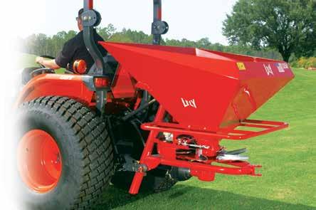TYPE L LARGE CAPACITY L1250 The L1250 is ideally suited for somewhat larger applications. Not just fertilizers, but lime, turf seeds and grains can also be spread with this type of spreader.