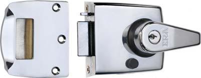 DOUBLE LOCKING NIGHTLATCH The ERA Double Locking Nightlatch is available in both 40mm and 60mm backset, designed to replace most existing front door locks.