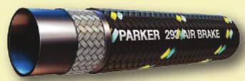 FMVSS 106 Construction Tube: Synthetic PKR rubber Reinforcement: One textile braid Cover: Black nylon braid Temperature Range... -50 C up to +150 C Exception: Air... max.