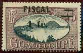Ovpt FISCAL on Quittance stamps of France of 1914, surcharged with three vertical bars through previous value. 58.