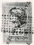 5 DIMENSION Around the 1920s French revenue stamps were normally used, but these surcharges on Dimension stamps were required to meet special rates introduced for Guadeloupe.
