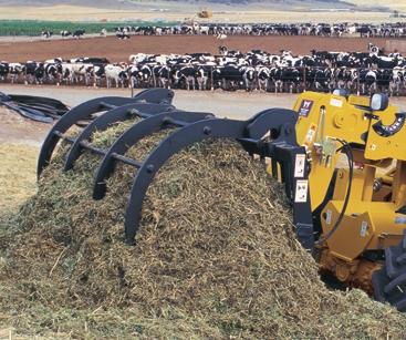 Cat Manure Forks Load, handle and spread manure and silage in agricultural applications.