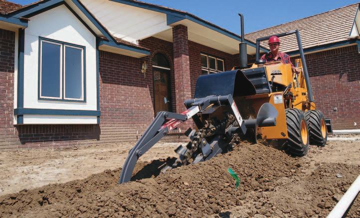 Trencher Trenchers are ideal for deep drops, laying large diameter pipe or trenching in hard or rocky conditions when plowing isn t possible.