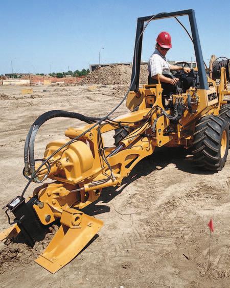 Add a vibratory plow to your trencher to take on the expanding underground utility market. Bury telephone, CATV, electric, flexible gas or water lines with little or no restoration.
