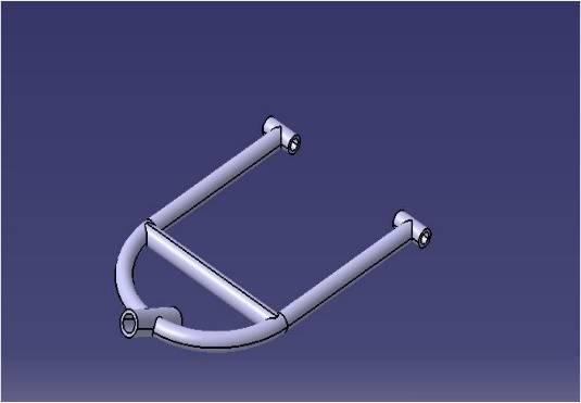 B. WISHBONE DESIGN (FRONT) The design parameters that govern the dimensions of the wishbone are given below.