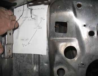 Fusebox Mounting Hole Template hoose to work either inside or the outside the car and align the template to the upper and outer pinch welds, and then locate the OEM hole in the firewall.
