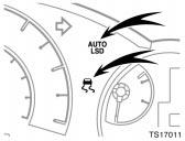 At this time, the AUTO LSD indicator light will come on. To turn off the system, push the AUTO LSD switch again.