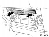TS19009 TS19010 INFORMATION The air filter should be installed properly in position.