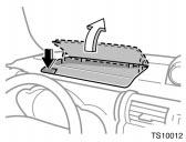 TS10012 Type A (instrument panel) Cup holders The cup holder is designed for