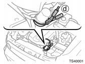 The recommended connecting points are shown in the following illustrations: Connecting point Do not connect the cable to or near any part that moves when the engine is cranked.